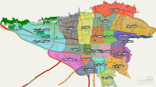 خطرناک ترین و بدترین محله های تهران. نقشه تهران 